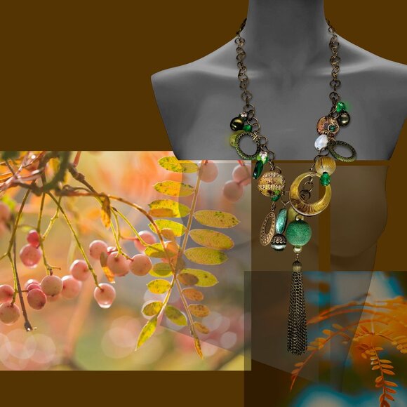 Anthropologie Jewelry - FALL FINERY Vintage Anthropologie Tassel Necklace